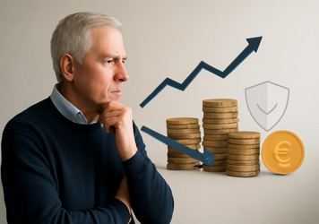 Si tiene dinero acumulado en sus planes de pensiones para completar su pensión, puede venirle a cuenta reducir el riesgo traspasando poco a poco aquellos planes de acciones hacia otras alternativas con menos riesgo. 